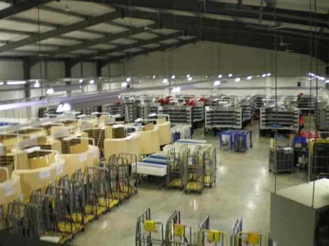 Commercial electrical installation inside a large building